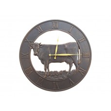 Cast Aluminum Cow Large Outdoor Clock